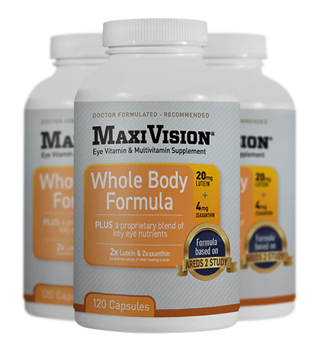 3 bottles of MaxiVision whole body formula